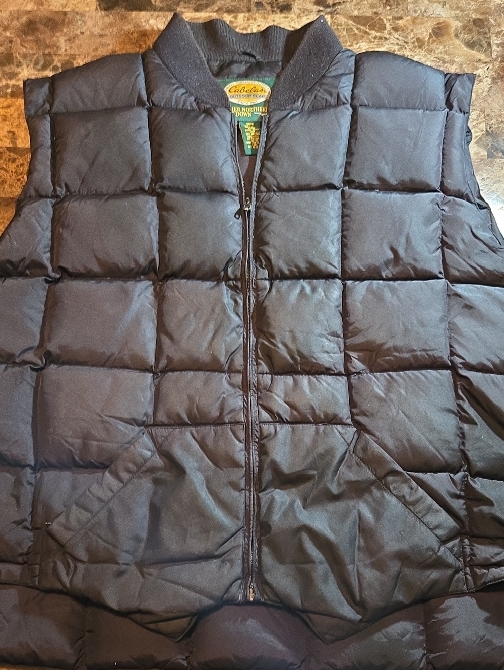 Cabelas premier northern goose down puffer vest Mens Size XL TALL
